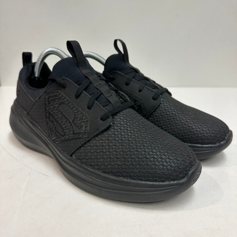 WORN ONCE Skechers x DC Superman 108089 Invincibility Women's Black Work Shoes 9 - Picture 2 of 12